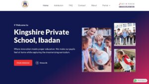 kingshire school website by adeoti digital web developer