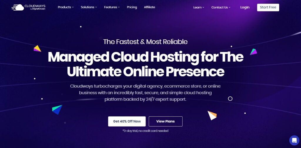 Cloudways Homepage