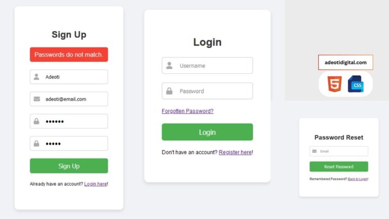 Free Signup, Login, and Password Reset Templates – AuthPal