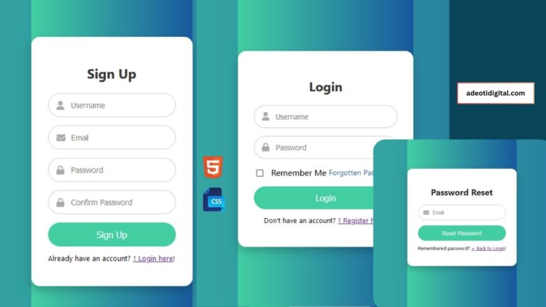 Free Signup, Login, and Password Reset Templates – Supa